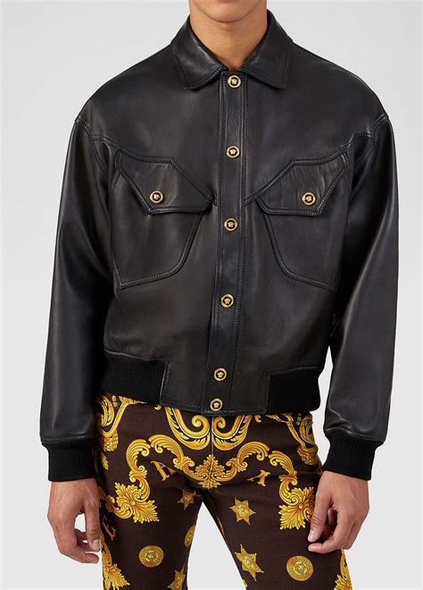 versace leather jacket price.